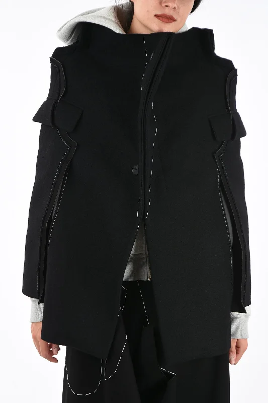 Clearance Sale Maison Margiela MM0 Deconstructed Wool Blend Coat