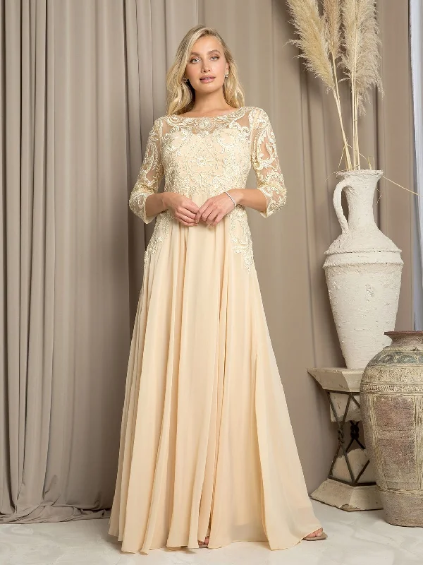 Mega Deal Eva Fashion 5248 Long Formal Mother of the Bride Dress