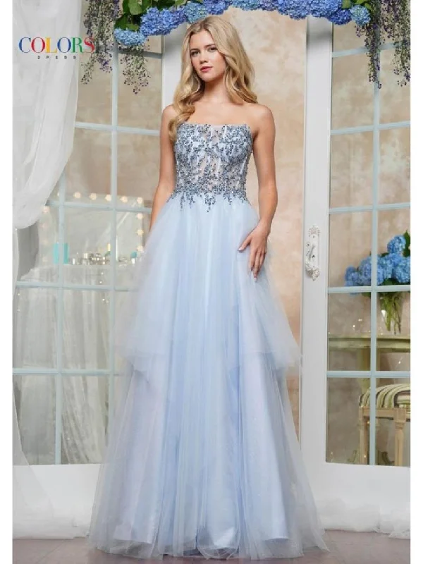 Seasonal Sale Colors 3475 Long Beaded Formal Prom Dress