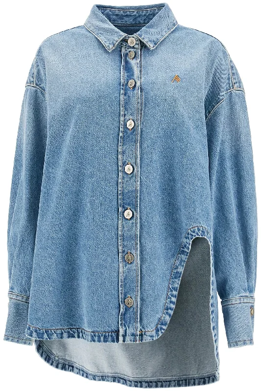 Fantastic Offers The Attico Women's Asymmetric blue Overshirt With
