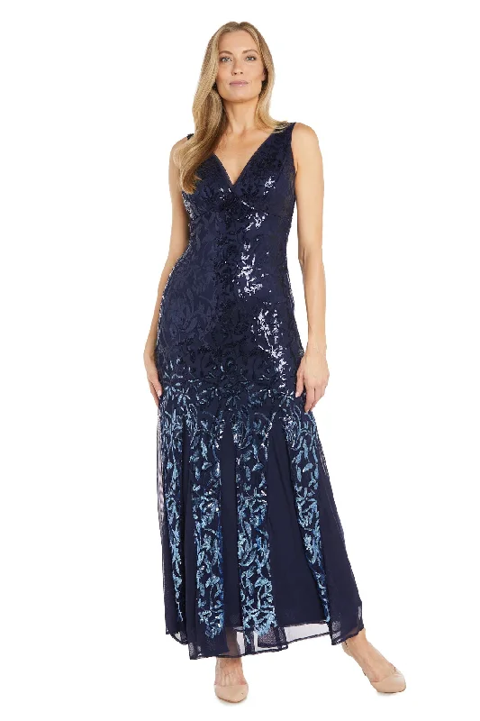 Exclusive Savings R&M Richards 3209 Long Ombre Sequin Formal Dress