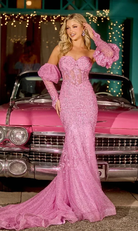 Major Savings Portia and Scarlett PS24144 Long Mermaid Formal Applique Prom Dress