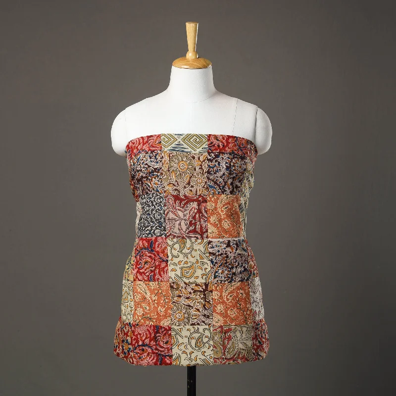 Hot Deal Multicolor - Patchwork Cotton Kalamkari Kurta Material (3.2m) 18