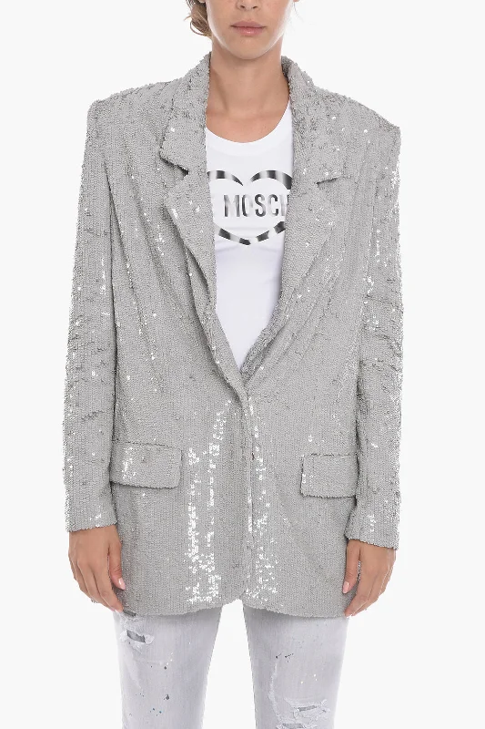 Closeout The Mannei Single-breasted ELJAS Sequined Blazer