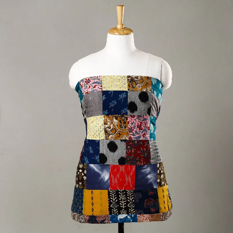 Don't Miss Multicolor - Handmade Tukdi Kaam Patchwork Cotton kurta Material - (3 meter) 34