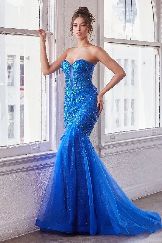 Customer Appreciation Sale Cinderella Divine CB139 Long Glitter Sequin Formal Prom Dress