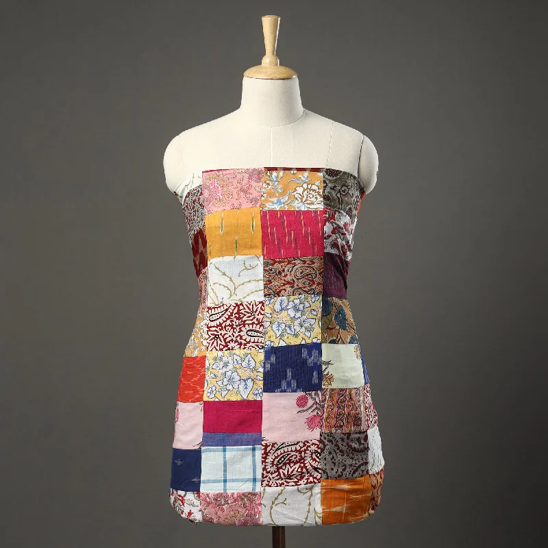 Blowout Deals Multicolor - Tukdi Kaam Patchwork Cotton Kurta Material - (3.1 meter) 17