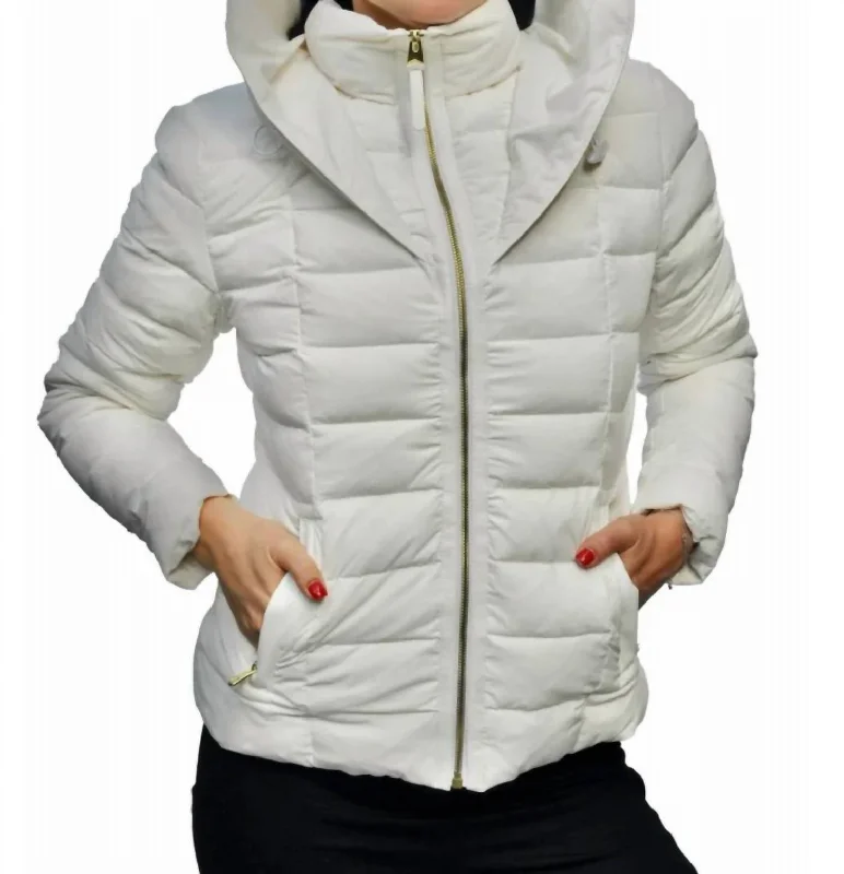 Price Drop Alert Tania Puffer Jacket In Antique White