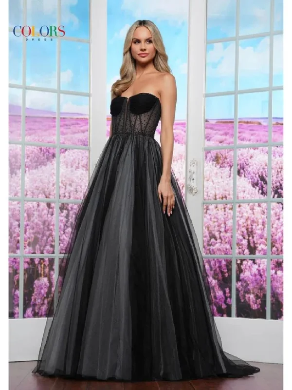 While Supplies Last Colors 3480 Long Fitted Formal Prom Dress