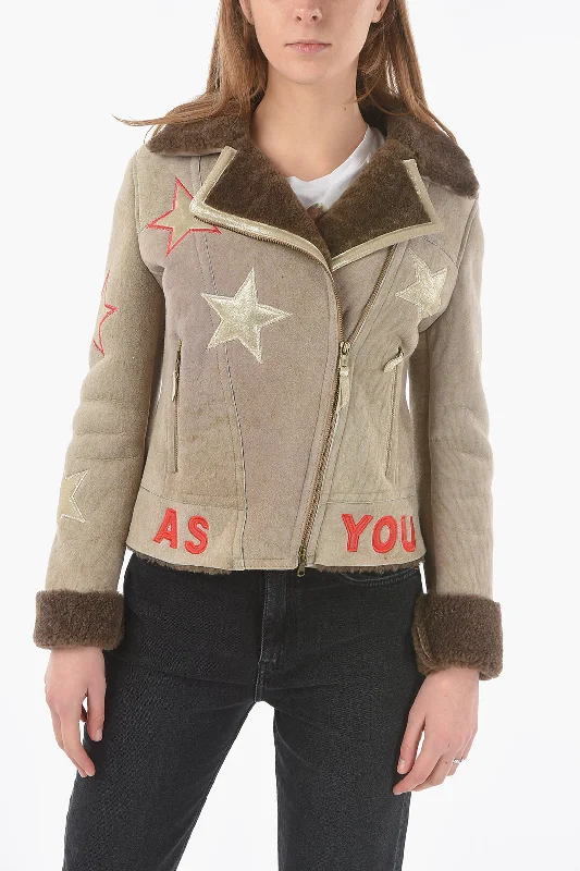 Doorbuster Deal History Repeats Embroidered Shearling Jacket