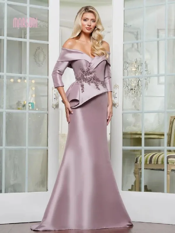 Act Fast Marsoni MV1333 Long Formal Beaded Mermaid Evening Dress