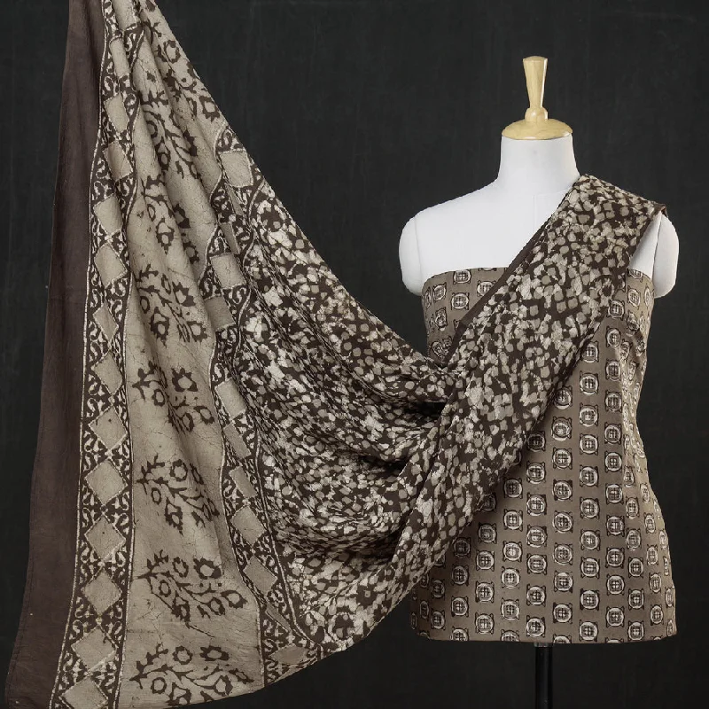 Special Buy 3pc Cotton Block Printed Pipad Dress Material Set