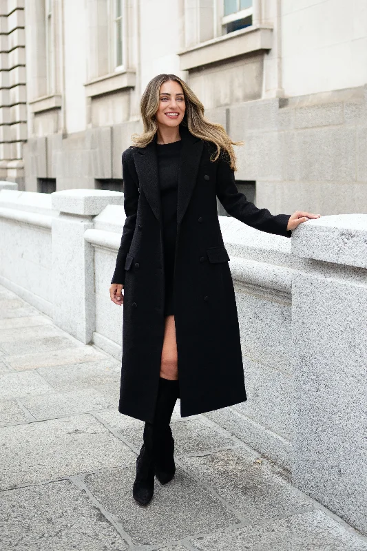 Super Deal "The Jessica" - Longline Coat (Black)