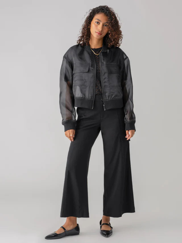 Act Fast Skyline Organza Bomber