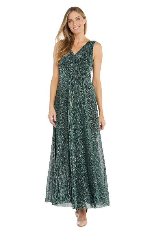 Can't Miss R&M Richards 3166 Long Evening Gown Metallic Formal Dress
