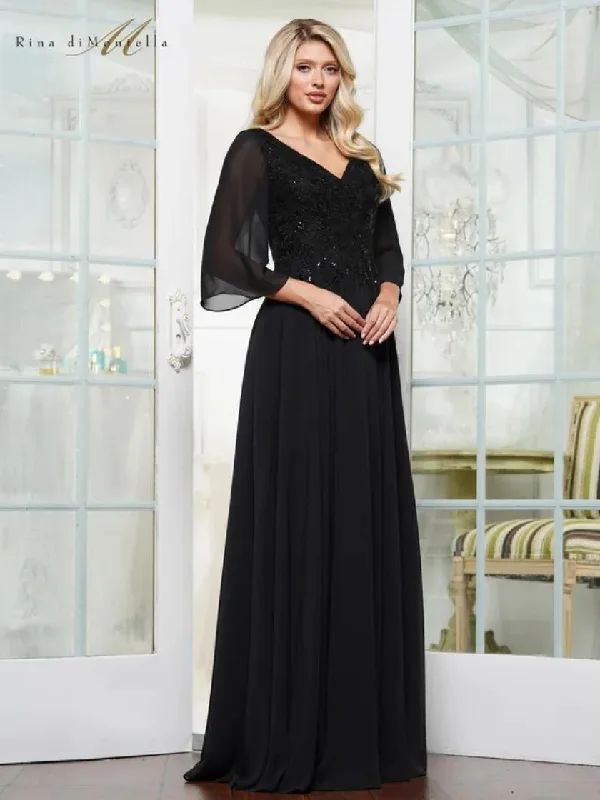 Grand Opening Sale Rina di Montella RD3241 Long Beaded Formal Dress