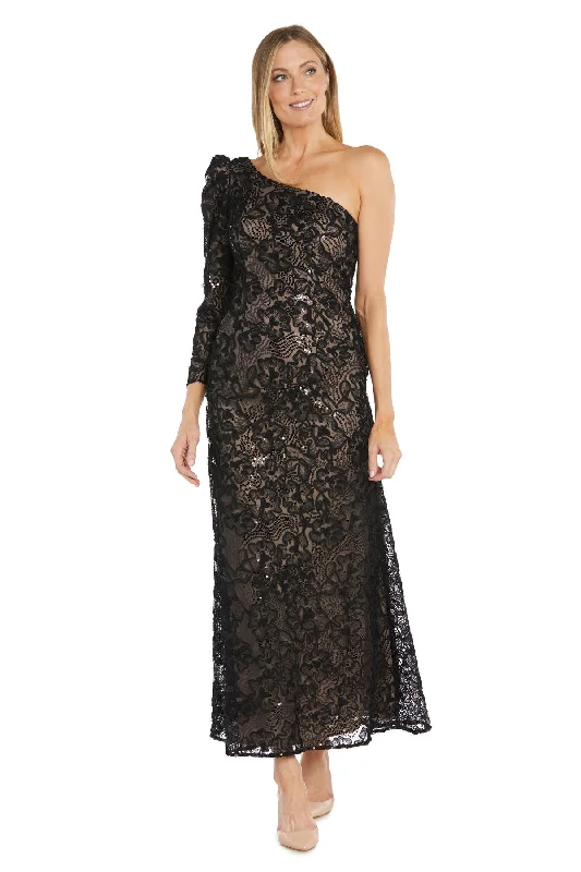 Special Price R&M Richards 6619 Long 3D Floral Pattern Formal Evening Dress