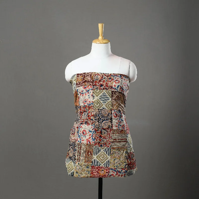 Can't Miss Multicolor - Patchwork Cotton Kalamkari Kurta Material (3.2m) 04