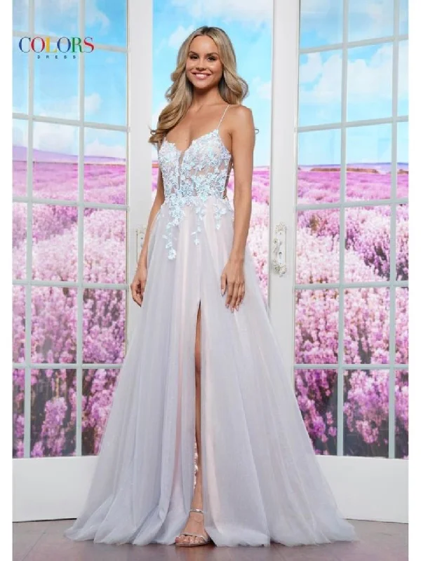 Grand Opening Sale Colors 3497 Long A Line Formal Evening Prom Dress