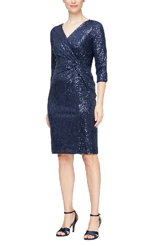 Deal Frenzy Alex Evenings 8196716 Short Sheath Formal Dress