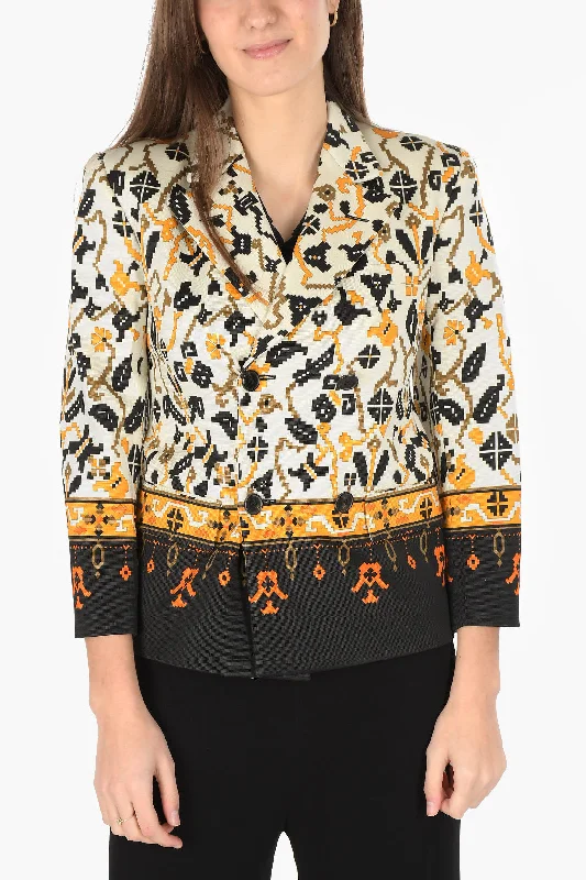 Great Deals Maison Margiela MM0 double breasted blazer with geometric pattern