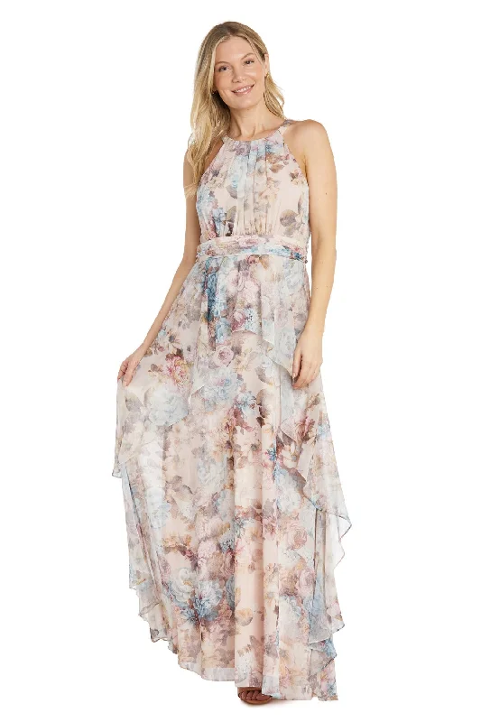Limited Availability R&M Richards 1148P High Low Formal Floral Petite Dress