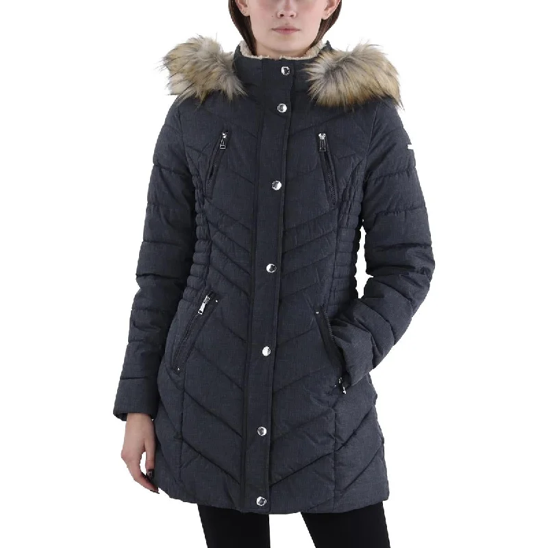 Super Deal Womens Quilted Hooded Puffer Jacket
