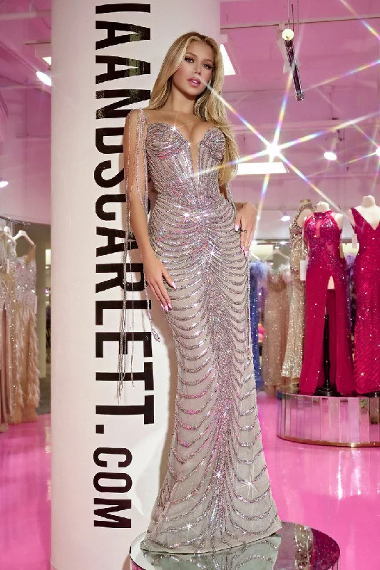 Limited Availability Portia and Scarlett PS24862C Long Evening Fitted Formal Prom Dress