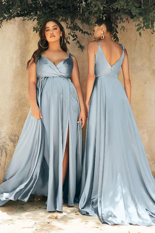 Lowest Prices Cinderella Divine BD105 Long Prom Formal Evening Gown Dusty Blue