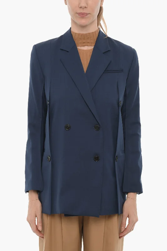 Sale Event Eudon Choi Wool BEATRICE Double-Breasted Blazer with Back Slit