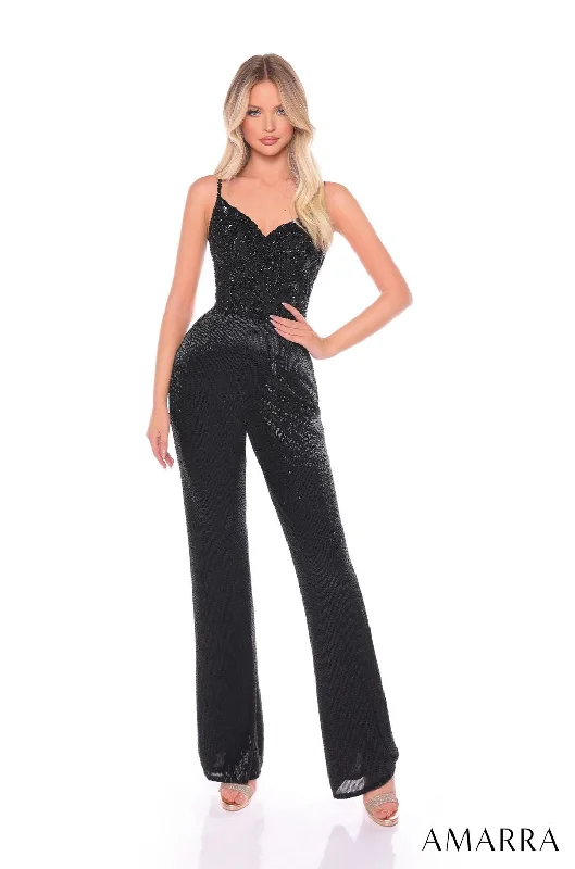 Midnight Sale Amarra 88135 Long Formal Sequin Prom Jumpsuit