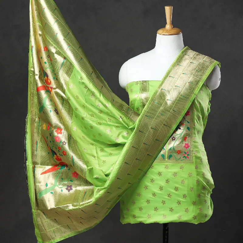 Sale Event 2pc Paithani Weave Silk Suit Material Set 05