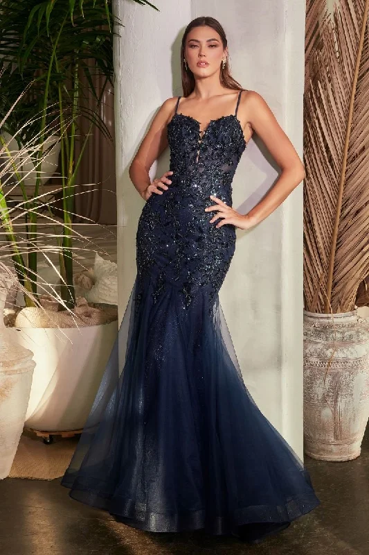 Discount Deals Cinderella Divine S488 Long Mermaid Formal Prom Dress