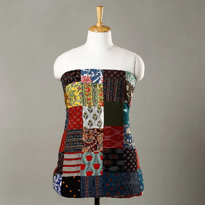 Bonus Savings Multicolor - Handmade Tukdi Kaam Patchwork Cotton kurta Material - (2.6 meter) 27