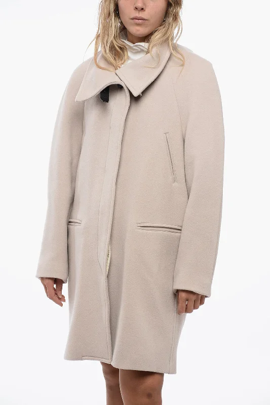 Fantastic Deals Isabel Marant Blended Virgin Wool Coat with Buckle Detailed Collar