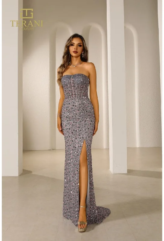 Special Savings Terani Couture 251P4560 Long Fitted Formal Beaded Prom Dress
