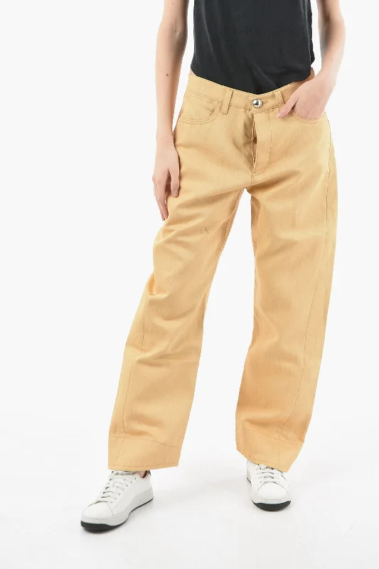 Savings Galore Jil Sander Regular-fit Denims with Coated Cotton Pigments 21cm
