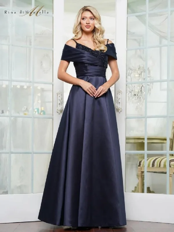 Holiday Sale Rina di Montella RD3221 A Line Long Beaded Formal Plus Size Dress