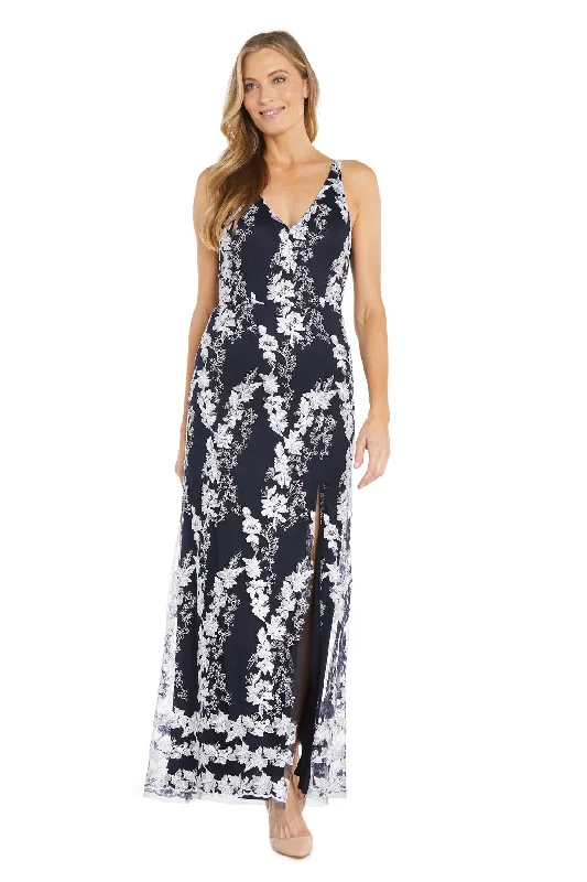 Fantastic Offers R&M Richards 6180 Floral Long Print Formal Dress