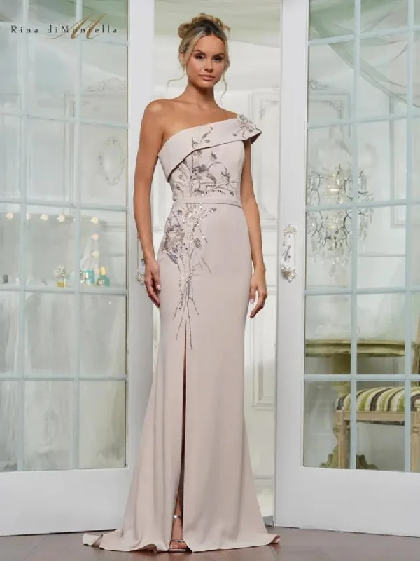 Flash Sale Rina di Montella RD3203 Long Beaded Slit Formal Dress