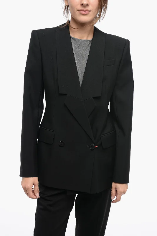 Clearance Items Alexander Mcqueen Double-Breasted Slim Fit Wool Blazer