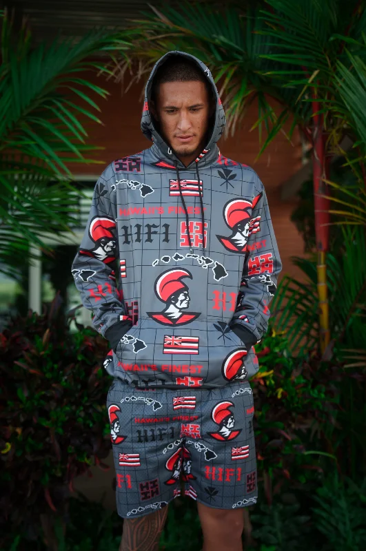 Act Now CHARCOAL & RED KOA HOODIE
