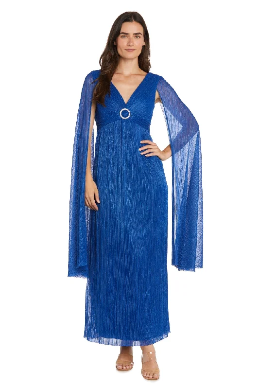 Exclusive Online Offer R&M Richards 1825A Metallic Long Formal Dress