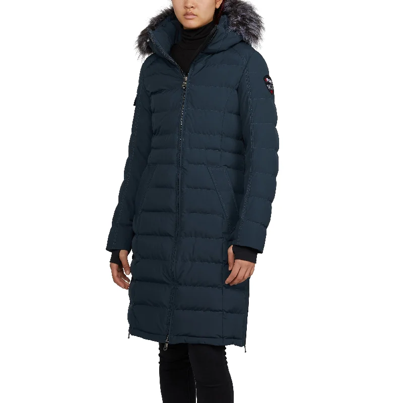Best Bargains Pajar Women's Venice Long Puffer with Removable Faux Fur Trim