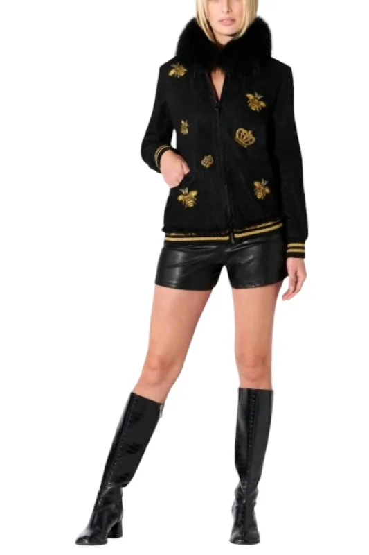 Unmissable Offer Bee Denim Jacket In Black