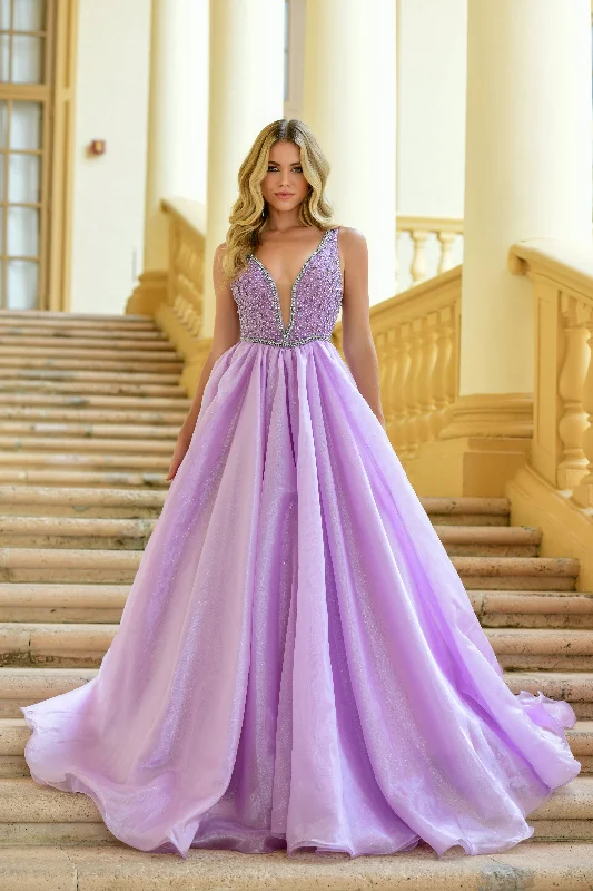 Midnight Madness Ava Presley 38342 Formal Beaded Long Prom Ball Gown