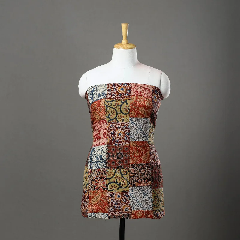 Low Prices Multicolor - Patchwork Cotton Kalamkari Kurta Material (2.6m) 01