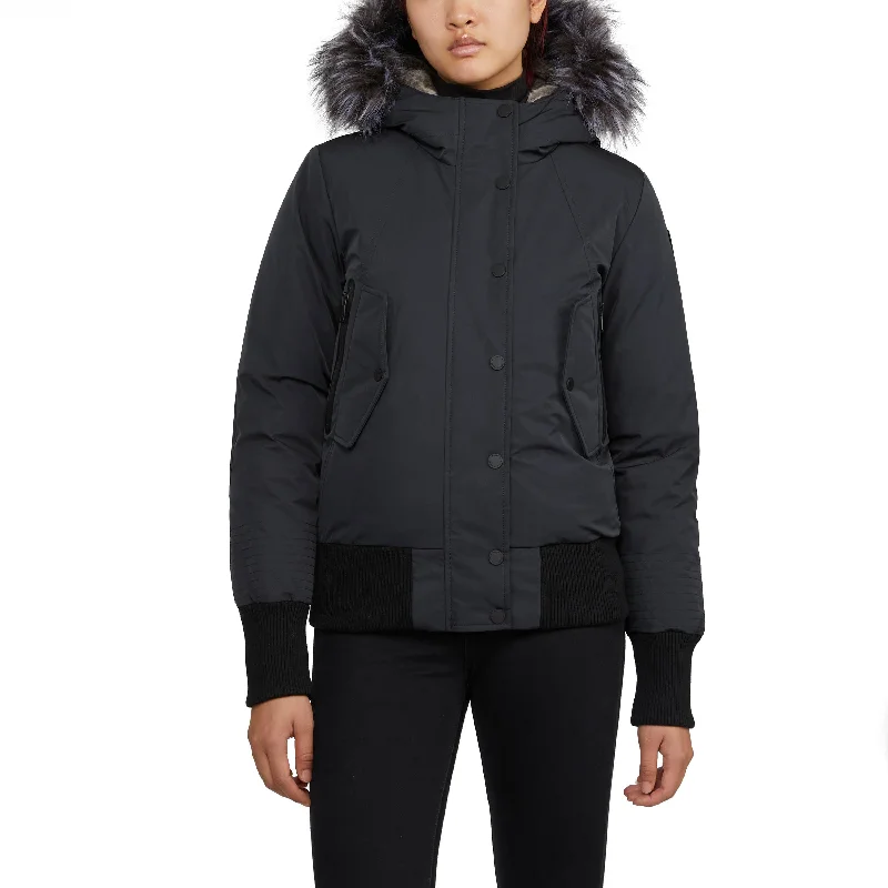 The Best Prices Pajar Women’s Cordova Bomber Jacket with Faux Fur Lined Hood