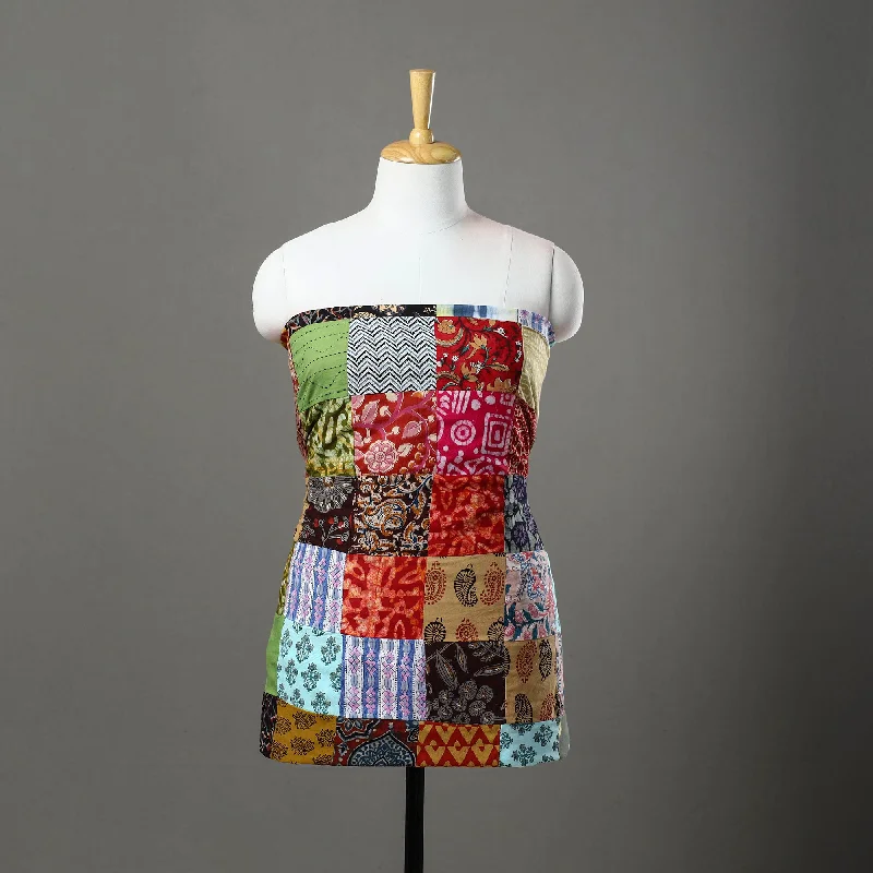 Price Fest Multicolor - Handcrafted Patchwork Cotton Kurta Material (3.2m) 41