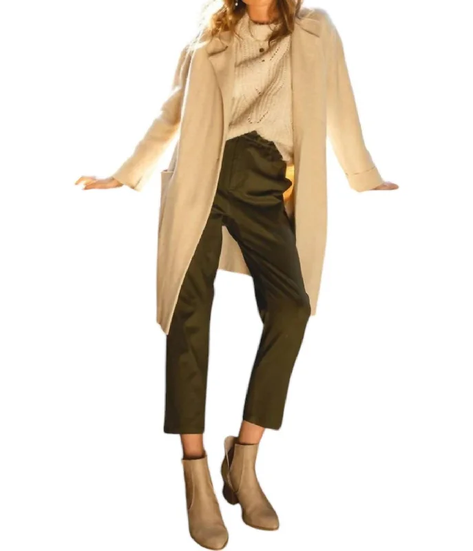 Today’s Deal Wide Collar Coat In Beige